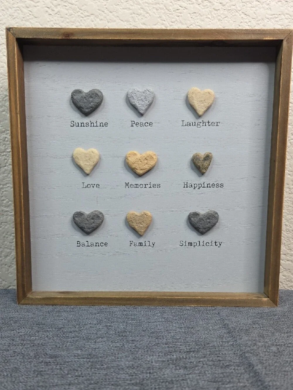 Framed Heart Sentiment Wall Art - Neutral Hearts - Home Accents